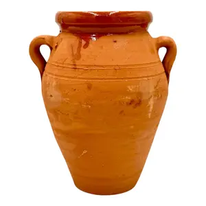 Moroccan Tangia Pot - Versatile Cooking Pot with Durable Design and Reinforced Handles for Home Use Classic Clay Cookware Oil