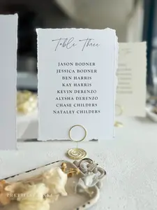 Wedding Seating Chart Style 283 – Elegant Custom Table Numbers for Reception Decor