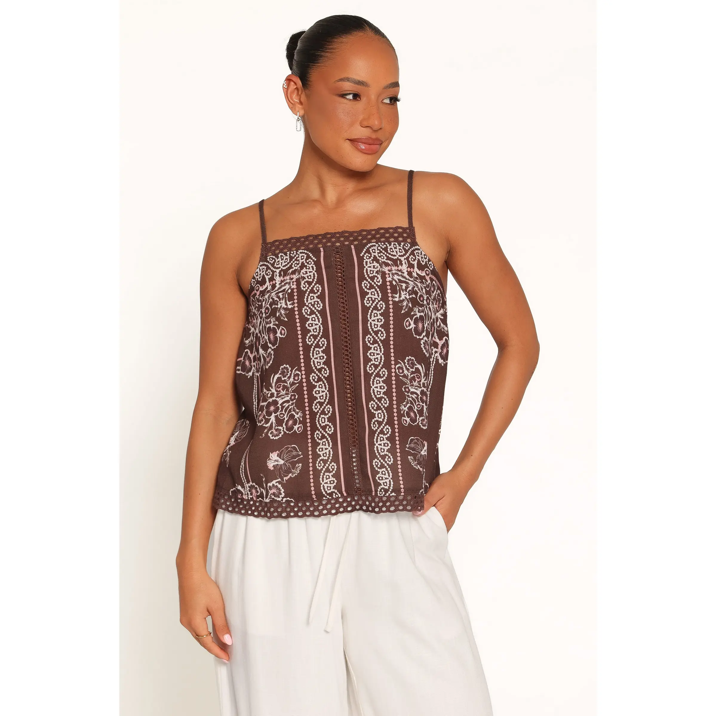 Erina Tank - Brown Bandana