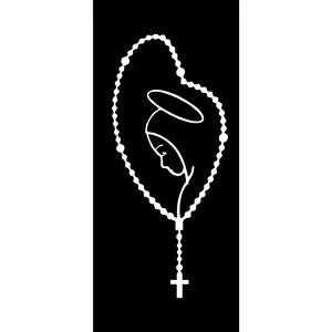 Rosary Decal Faith Decal, Jesus, Christian Sticker, Faith, Vertical Cross, Cross, Faith Jesus Cross Christ decal sticker Virgin Mary