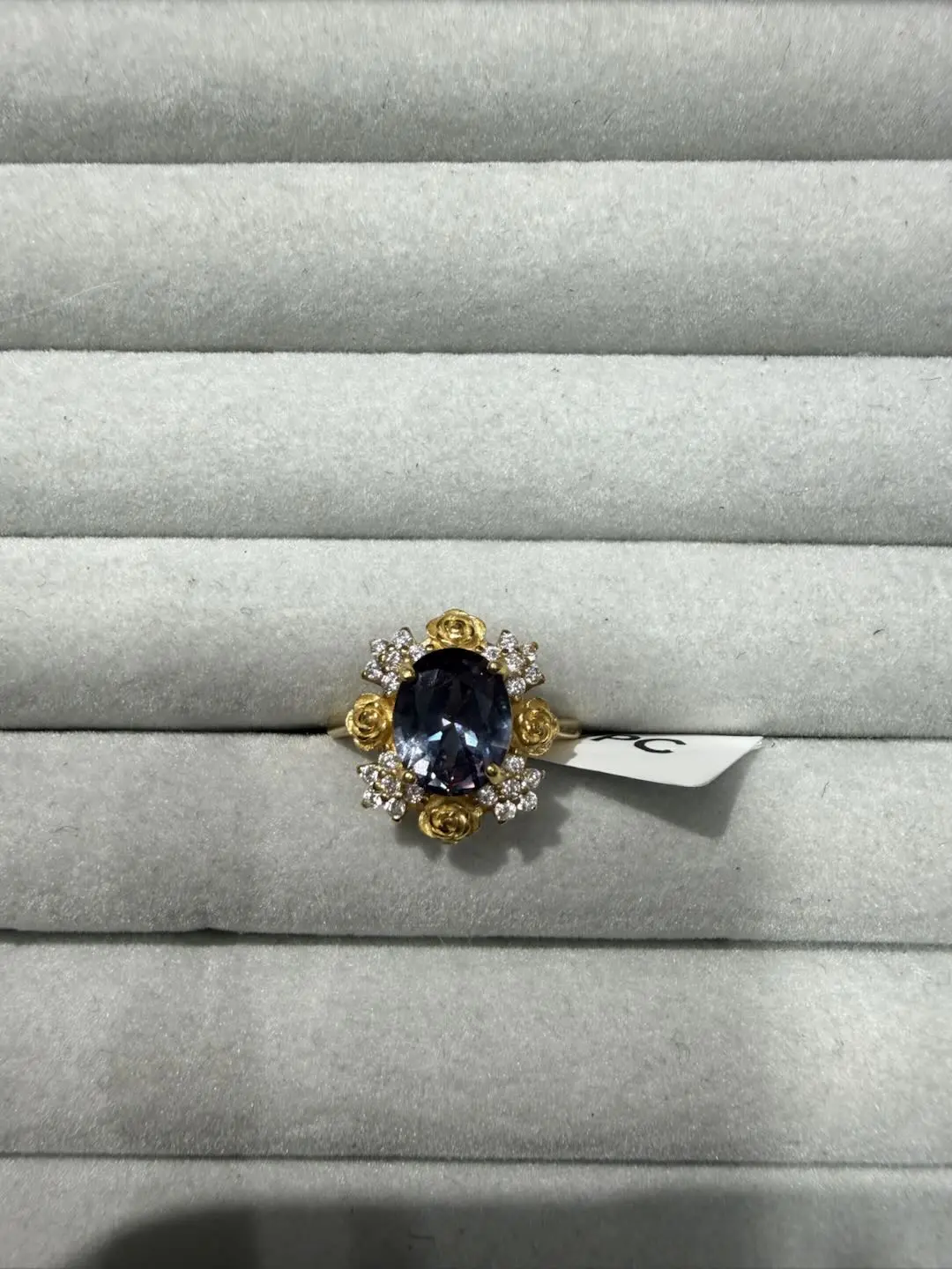 Selina(19857)gc.Alexandrite gold setting S925 ring