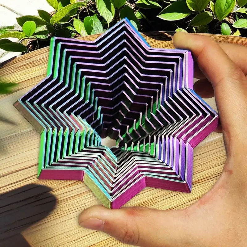 Creative 3D Printable Stress Reduction Gadget, Durable ABS Plastic, Mixed/Purple, Novelty Handheld Play Tool for Teens and Ages 14+! Stress Relief Gadget