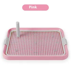 Pet Potty Training Tray for Indoor Use Leak-Proof Dog and Cat Toilet Solution Keeps Floors Clean and Paws Dry Pink