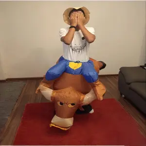 Halloween Inflatable Western Cowboy Costume, Fun Party for All Adults, Unique Halloween Cosplay Apparel, Perfect for Parties & Events