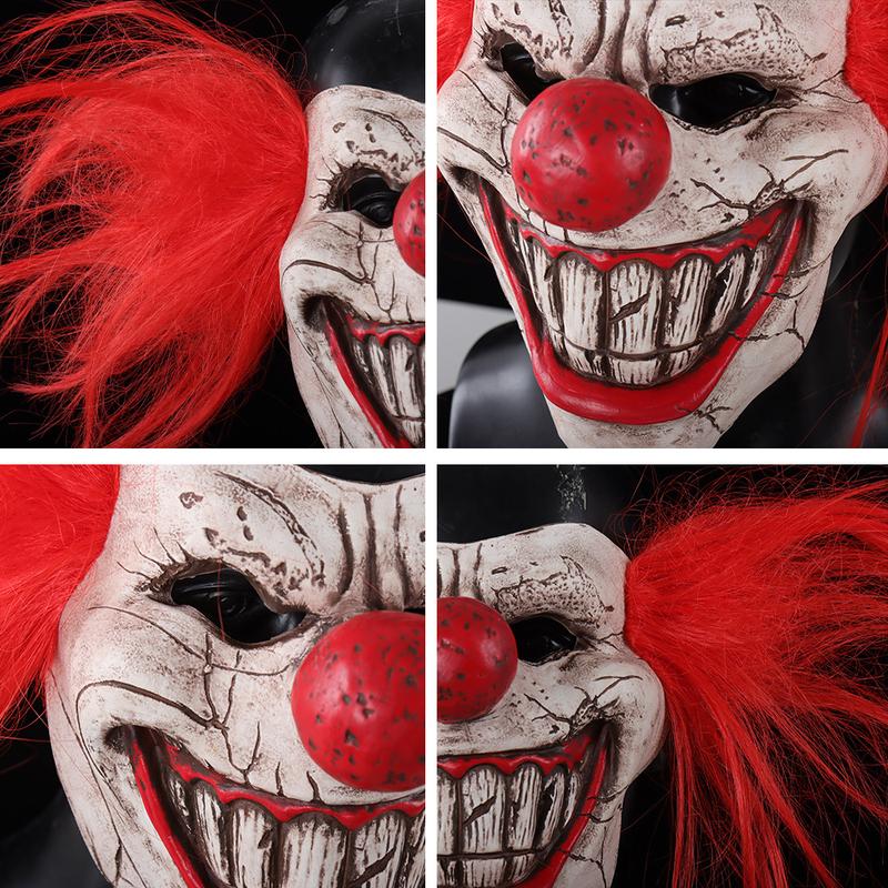Scary Clown Halloween Mask, Horrific Sweet Cosplay Tooth Half Face Latex Mask, Realistic Masks, Perfect for Halloween & Horror Parties