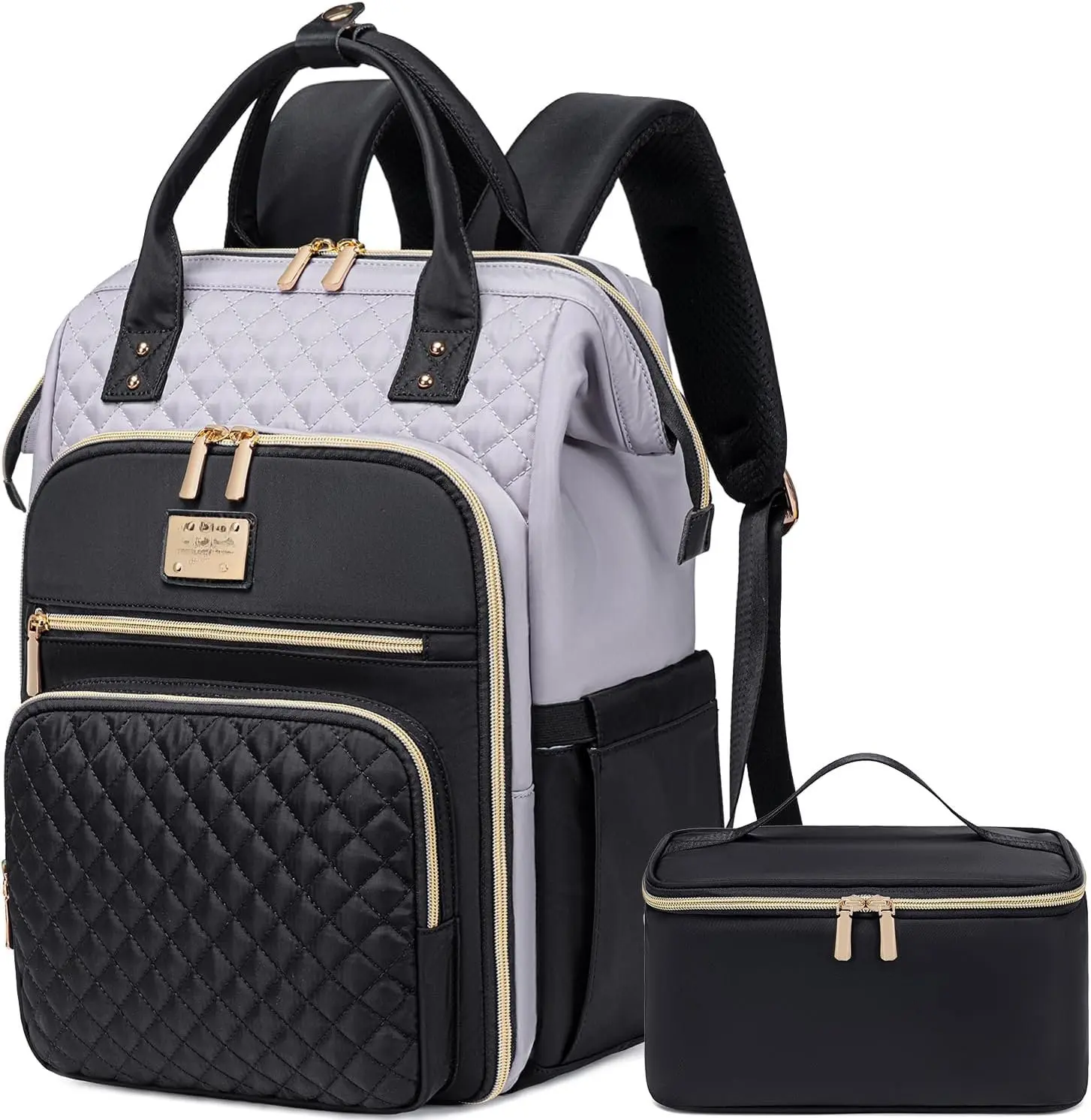 Lunch Backpack for Women, 15.6 inch Laptop Backpacks for Womens, Work Backpacks with Lunchbox,Insulated  pack Cooler,Teacher Nurse Travel Backpack for Women