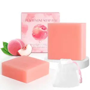Yoni Soap Bars & Natural Yoni Oil Set, Natural  Wash for Women Feminine Wash Deodorants pH Balance, Eliminates Odor, Feminine Oil 30ml/1 oz, 2 Pcs  Care Soap (Peach)