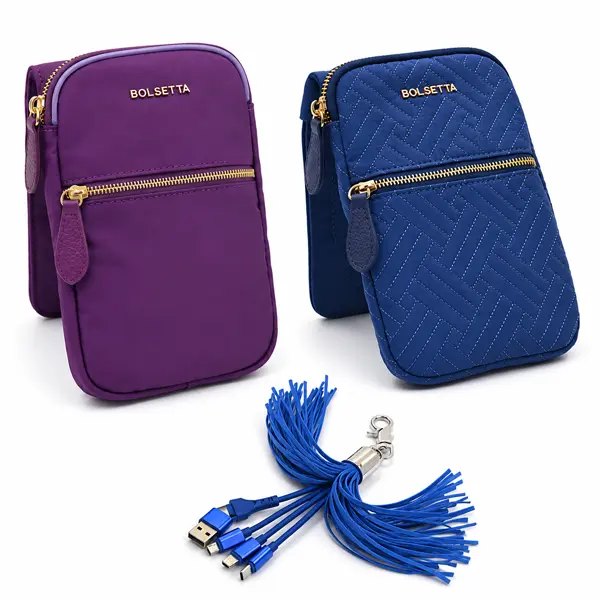 BOLSETTA Everyday Essentials 2-Pack and Charging Tassel, Everyday Use, Magnetic Snaps, Rfid Blocker