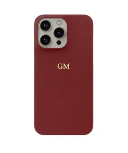 Red Genuine Leather iPhone Case
