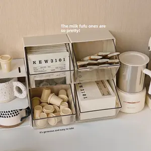 Home Essential tea bag storage box, tea capsule, coffee, office acrylic desktop water station entrance storage box shelf Organiser