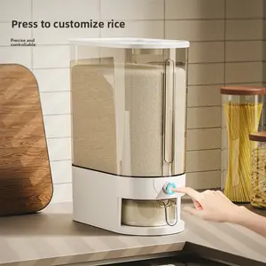 New household plastic rice container, insect-proof and moisture-proof sealed bucket, rice bin for storing flour, grain storage box, rice box