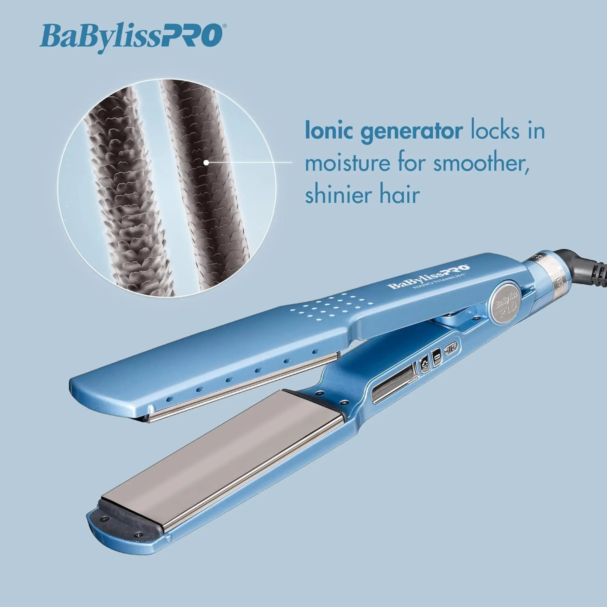 BABYLISSPRO  BABNT2094T STRAIGHTEN IRON NANO TITANIUM 1 3/4"