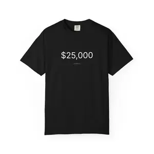 Clean Simple Money Figure Graphic Tee, Neutral Minimal Hustle Fashion Outfit