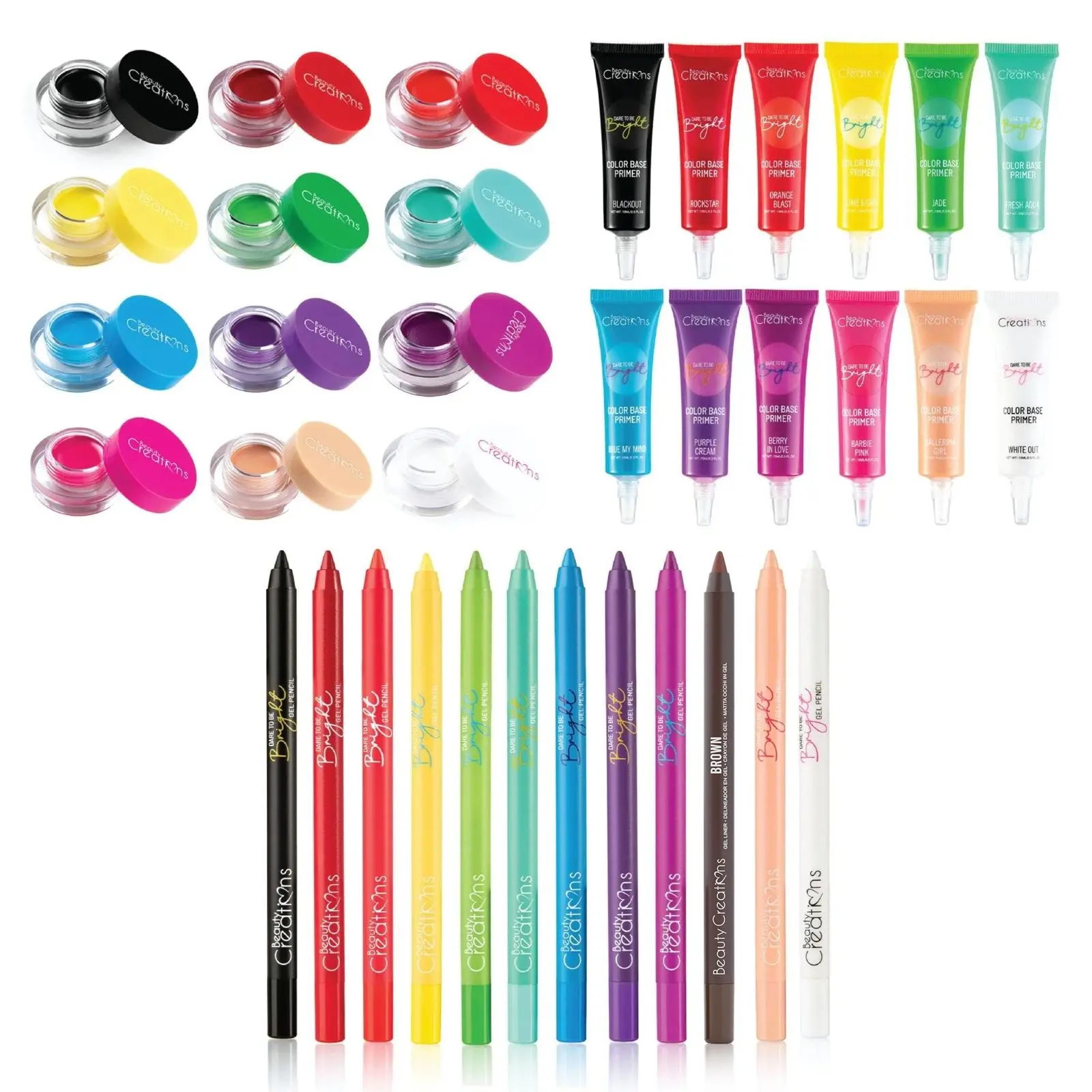 Beauty Creations Dare To Be Bright Eyeshadow Makeup Kit Bundle - Cosmetic Base, Gel Formula for Eyes (Beauty & Personal Care)