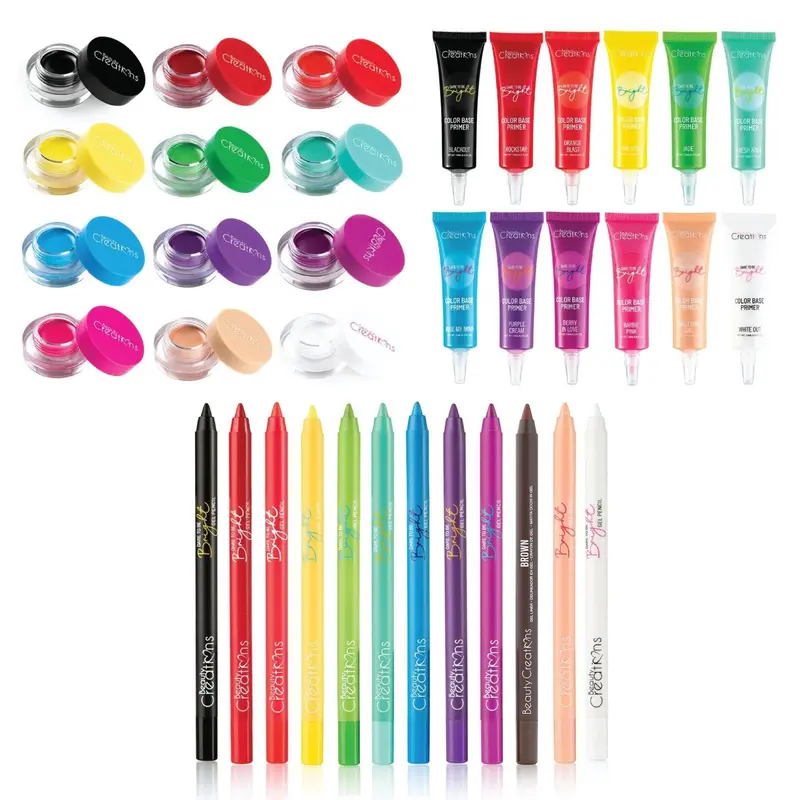 Beauty Creations Dare To Be Bright 12-Shade Eyeshadow Multi-Pack - Cosmetic Base, Smoothing Gel Formula, Enhances Eyeshadow, Face Makeup (Beauty & Personal Care Makeup Set)