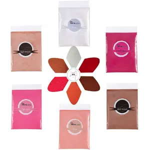 Lip Gloss Pigment Powder Natural Lip Dye 5 Colors x 10G and White Metallic Shimmer Pearl Glitter Pigment Powder for Lip Gloss Lipstick Eyeshadow Cosmetic Grade Lip Gloss Color Pigment Makeup Glossy