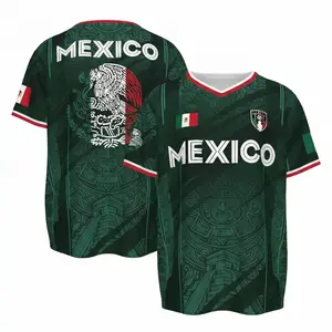 2026 Mexico Soccer Jersey, Chichén Itzá Pyramid Graphic Retro Soccer Jersey, All over Print, Casual Style for All Seasons, Classic Throwback Jersey Sportswear Top, Gift