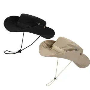2 Pack Wide Brim Sun Hats for Men & Women - UPF 50+ Safari Boonie Hat for Fishing, Hiking & Outdoors