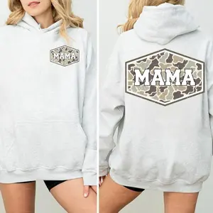 Mama Camo Hoodie – Cozy Fall Winter Mom Pullover, Western Camo Mama Gift , Comfortable Menswear & Womenswear Top-women's shirt - womenswear Top