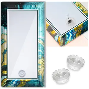 Lyon Lash Glass Lash Tile & 200pcs lash fan cups for Eyelash Extensions | Reusable Lashes Palette 3.2"x6.3"x0.4" for Classic & Volume Lashing | Eyelash Extension Supplies