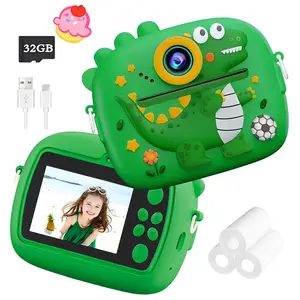 Kids Camera Toy Portable Childrens Digital Camcorder HD Kids Digital Camera with Instant Photo Printing Selfie Camera Toy Includes 32GB Card Perfect Christmas Thanksgiving Birthday Gift for Boys and Girls Ages 3-12