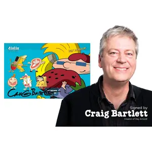Disliz Hey Arnold! Guaranteed Signed Pin Set – 5 Officially Licensed Enamel Pins Hand-Signed by Craig Bartlett (Creator of Hey Arnold!) | Downtown as Fruits | Limited Edition