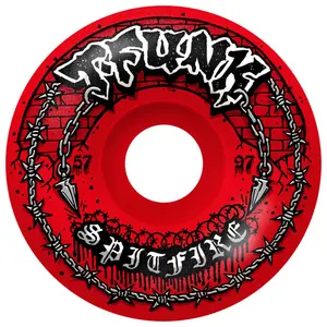 Spitfire T-Funk Raw Formula Four 97D Radial Full Red Wheels