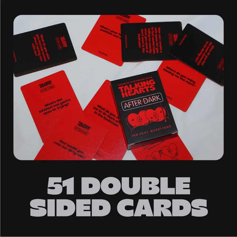 Talking Hearts After Dark Couples Date Night Card Game with 100 Talking Hearts After Dark Couples Date Night Card Game with 100