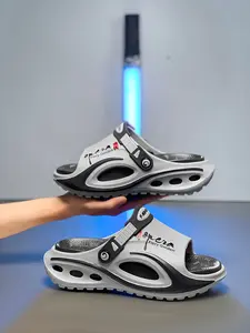 Men's Summer New Two-Wear Sandals, Thick Sole Anti-Slip Beach Slippers, Fashion Casual Outdoor Slip-Ons, Breathable Toe-Exposed Shoes