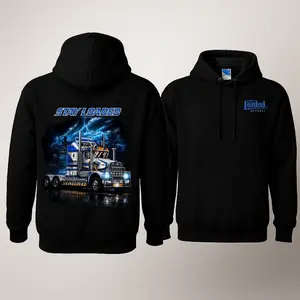 Stay Loaded Blue Semi Truck Hoodie, Truck Driver Hoodie USA, Big Rig Hoodie Men Women, Trucker Hoodie, Truck Life Apparel, American Trucker Clothing, Black Workwear Hoodie