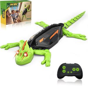 Vibe Toys Wall Climbing RC Gecko with LED Eyes | Defy Gravity with 360° Spins, The Ultimate Indoor Adventure Toy for Kids & Adults （Remote Control Fun wall crawler gecko toy）