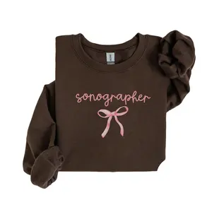 Coquette Sonographer Short Sleeve T-Shirt OR Sweatshirt , Sonography , Ultrasound Tech Sono Tech Future Ultrasound Technologist shirt Cotton Fabric
