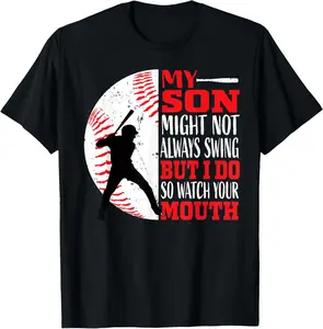 100% Cotton Funny Baseball Shirts Mom Dad Men Women Sayings Shirt Tshirt T-Shirt