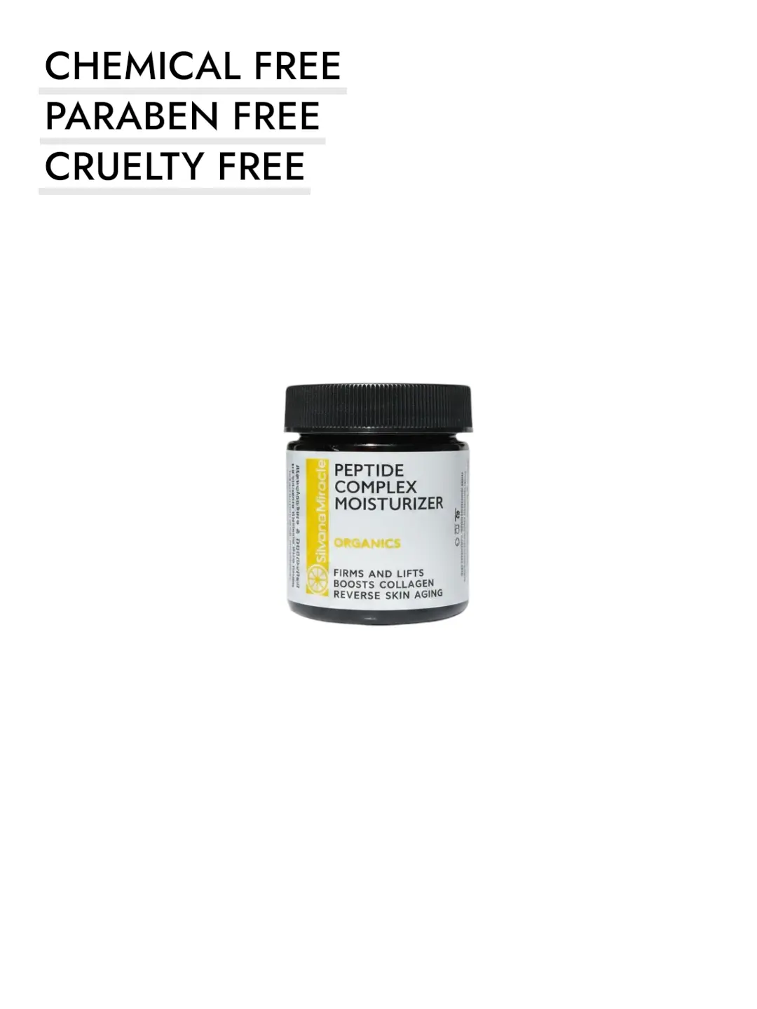 Silvana Miracle Organic Skincare Peptide Lightweight Daytime Facial Cream - Hydrate, Boost Moisture, Firm Anti-Aging, Face Tightening