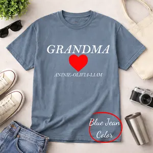 Nothing beats a gift from the grandkids, Grandma Comfort Colors Shirt, Custom Family Name Tee, sentimental design for her, soft premium cotton feel, everyday casual outfit, perfect Mother’s Day gift idea, grandma will love