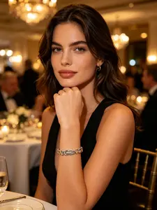 Heart Design Magnetic Bracelet, Stainless Steel Metal Bracelet for Women & Men, Fashion Jewelry for Party, Daily Clothing Decor, Trendy Jewelry for Birthday Gift