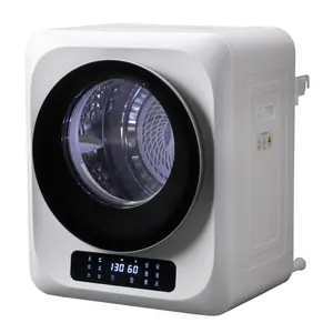 6.6lbs Portable Mini Cloth Dryer Machine FCC Certificate PTC Heating Tumble Dryer Electric Control Panel,White Body with Glass Door,120V/850W,for Home/Apartment/Dorms,UV Sterilizaiton,Digital display