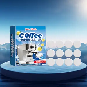 Jue Fish Coffee Machine Cleaning Tablets Coffee Machine Stain and Scale Removal Filter Cleaning Tablets for Home Use Universal Cleaning Tablets