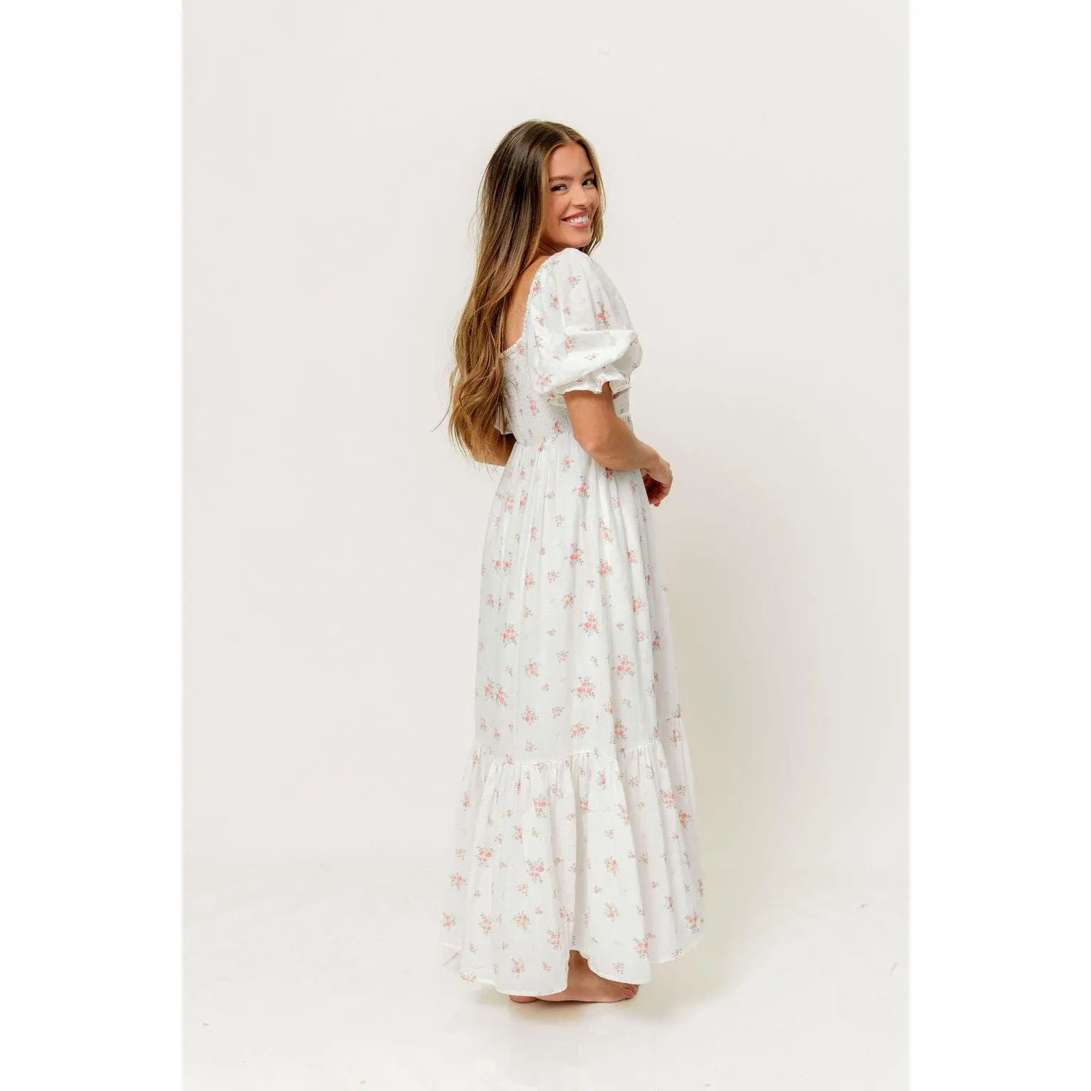 Livvy 100% Cotton Dress in Off White/Pink Floral (Fully Lined) -Bump Friendly - TikTok Shop Livvy 100% Cotton Dress in Off White/Pink Floral (Fully Lined) -Bump Friendly - TikTok Shop