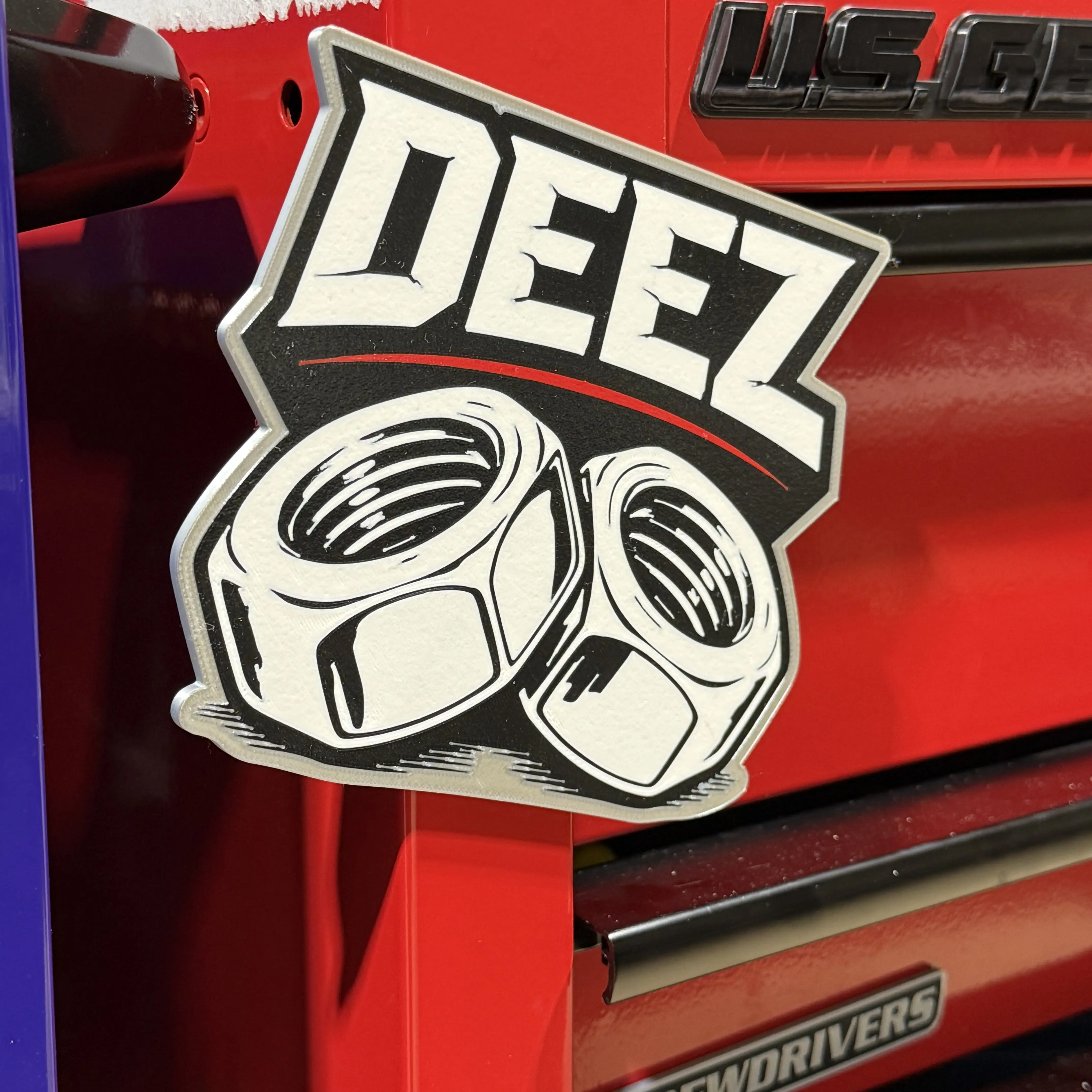 Deez Nuts Shop Gag Gift Magnet Durable 3D Print with Strong Flat Magnets Perfect Father's Day Gift for Metal Cabinet Toolbox Fridge Entry Door or Garage Decor dad gift humorous funny wall art sign novelty