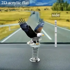 Two Acrylic 2D Majestic Car Ornaments, Unique Flying Eagle Element Printed Car Center Console Ornaments, Conspicuous Bedroom Desktop Decoration Ornaments, Gifts for Lovers, Holiday Gifts, Birthday Gifts