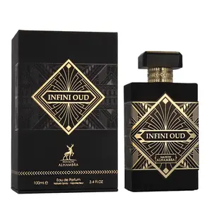 Maison Alhambra Infini Oud 3.4 Oz EDP Unisex Spray Aroma Fragrance with Cinnamon Saffron Orange & Nutmeg Notes