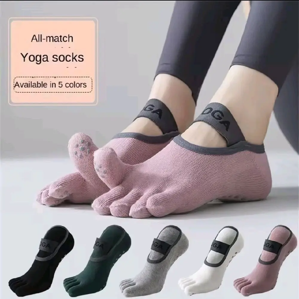 Unisex Anti-Slip 5-Toe Sports Socks - Versatile Design, Comfortable Fit for Men & Women, Ideal for Gym & Running Activities, Anti-Slip Sports Socks, Five-Toe Sports Socks