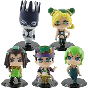 5Pcs Anime JoJo's Bizarre Adventure Figure Kujo Jotaro Star Platinum PVC Action Figure Boxed Kids Collectible Model Doll Gift