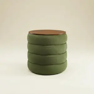 Mezzo Round Performance Velvet Storage Ottoman by Modway