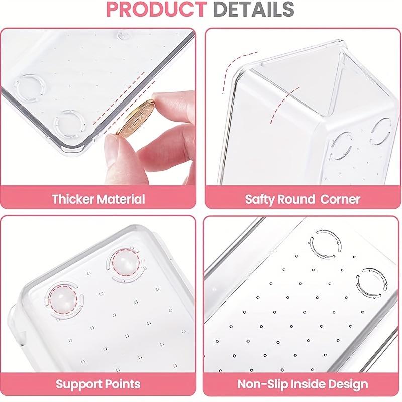 Mothers Day Gift Large Capacity Storage Boxes Set Durable Plastic Airtight Organizer for Pantry Vanity Countertop Drawers Home Kitchen Food Organization Must Have Home Essentials