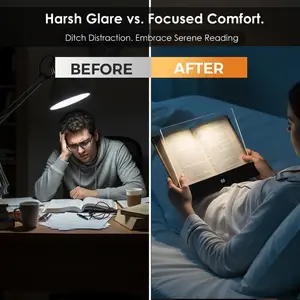 Unisex Partner-Friendly Book Light for Bed, Eye-Care LED Flat Dimmable Lamp, Home Supplies Party Gift
