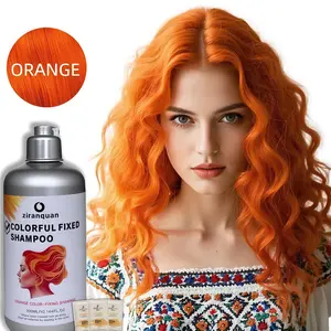 Orange Color-Lock Shampoo - Post-Color Treatment Shampoo, Color-Boosting Dye, Fast-Acting Color, Floral Scent, Salon-Grade, Moisturizing & Brightening Hair Care, 10.144oz/300ml Vegan Cruelty-Free Raging Red Hair Color shampoo