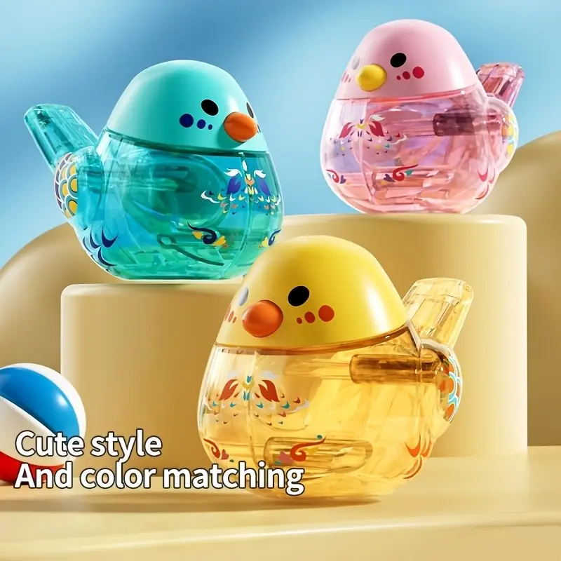 Cartoon Cute Water Bird Whistle, Change Bird Sounds by Water Level, Outdoor Sound Training Instrument, Bathroom Play, Holiday Gift, Bath Bubble Maker