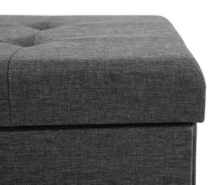 Seville Classics 6-Bin Tufted Entryway Shoe Storage Bench